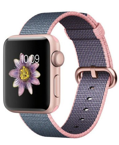 Curea iUni compatibila cu Apple Watch 1/2/3/4/5/6/7, 44mm, Nylon, Woven Strap, Dark Purple