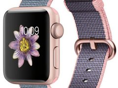 Curea iUni compatibila cu Apple Watch 1/2/3/4/5/6/7, 44mm, Nylon, Woven Strap, Dark Purple