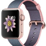 Curea iUni compatibila cu Apple Watch 1/2/3/4/5/6/7, 44mm, Nylon, Woven Strap, Dark Purple